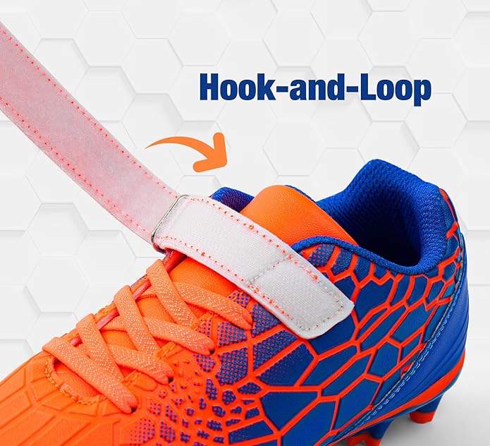 Kids Soccer Cleats for Boys Girls Soccer Shoes Firm Ground Youth Lightweight Athletic Training Football Cleats for Little/Big Kid