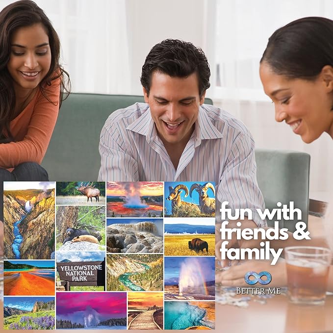 Better Me Yellowstone National Park 1000 Piece Puzzle - USA National Parks Puzzle Ideal for Hikers, Travelers, Adults, Teens & Family - Great National Park Gifts