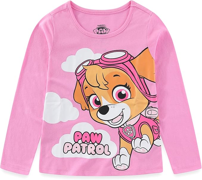 Paw Patrol Nickelodeon Everest and Skye Girls 3 Pack Long Sleeve Shirts