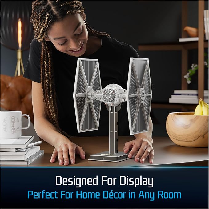 4D Build, Star Wars Imperial Tie Fighter 3D Model Kit, Star Wars Collectibles & Desk Decor, Adult Puzzle, Building Toys, 3D Puzzles for Adults & Teens, 120 Pieces, for Ages 12 & Up
