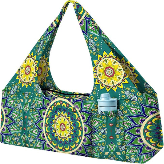 Yoga Mat Bag Large Yoga Bag and Carrier with Strap Zipper and Pockets Fits All Your Stuff Yoga Tote Pilates Bags for Women Fit Most Size Mats