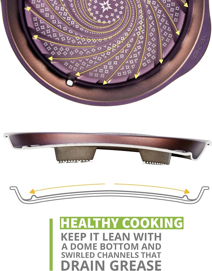 TECHEF - Stovetop Korean BBQ Non-Stick Grill Pan with Agni Portable Gas Stove Burner, Made in Korea (Master KBBQ Set)
