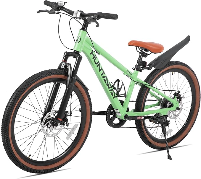 KEANO Huntaway 20 24 Inch Kids Bike for Boys & Girls Ages 7-12 Years Hardtail Mountain Bike for Kids with Aluminum Frame and 7-Speed Drivetrain Children Bicycle