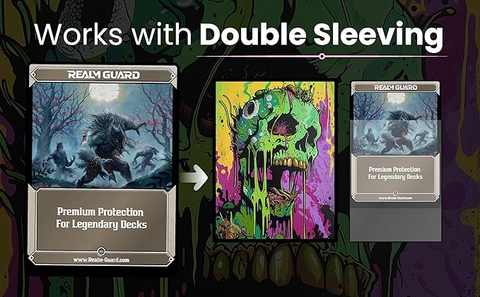 Graphene -100ct Textured Matte TCG/MTG Art Sleeves (Melting Skull)