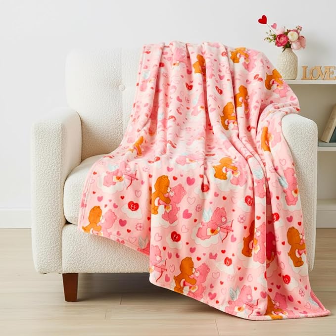 Care Bears Nostalgic Classic Bedding Super Soft Plush Cozy Throw, 60 in x 70 in, (Officially Licensed Product) by Franco Collectibles