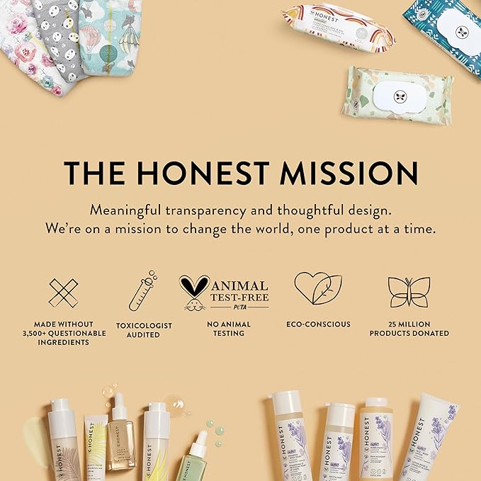 The Honest Company 2-in-1 Cleansing Shampoo Body Wash Gentle for Baby, Naturally Derived Tear-free Hypoallergenic Sweet Almond Nourish 10 fl oz