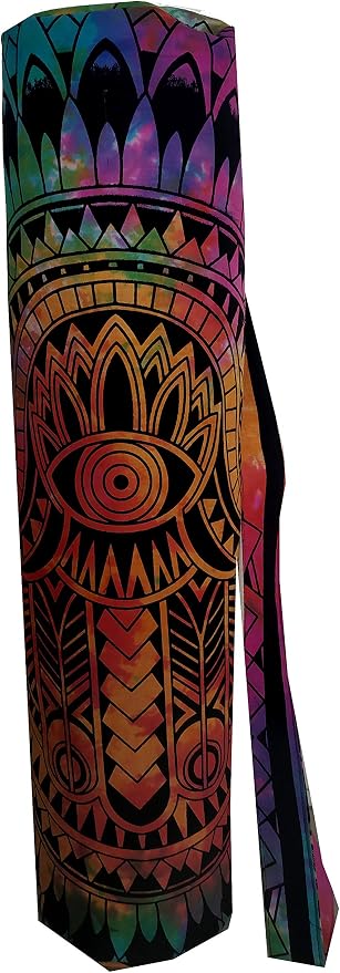 INDIAN CRAFT CASTLE ICC Yoga Mat Bag Carrier Full-Zip Exercise Yoga Mat Carry Bag for Women Men with Multi-Functional Storage Pockets and Adjustable Shoulder Strap 26X6 Inches
