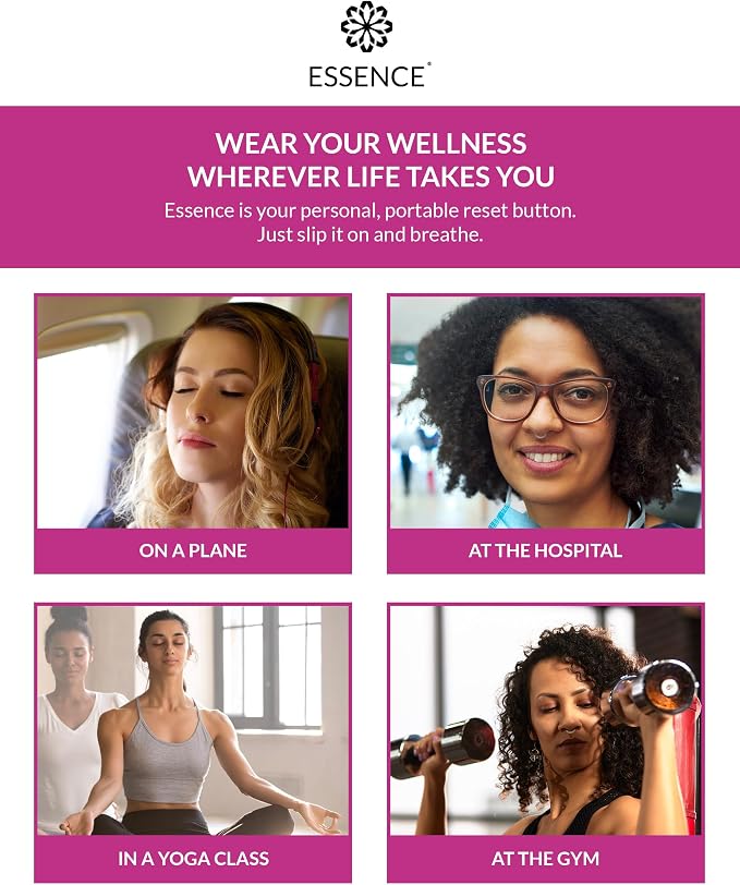 Essence Wearable Aromatherapy Nasal Diffuser – Nausea Relief Essential Oil Nose Ring – Personal Scent Clip for Travel, Work & Everyday Use – Made in USA