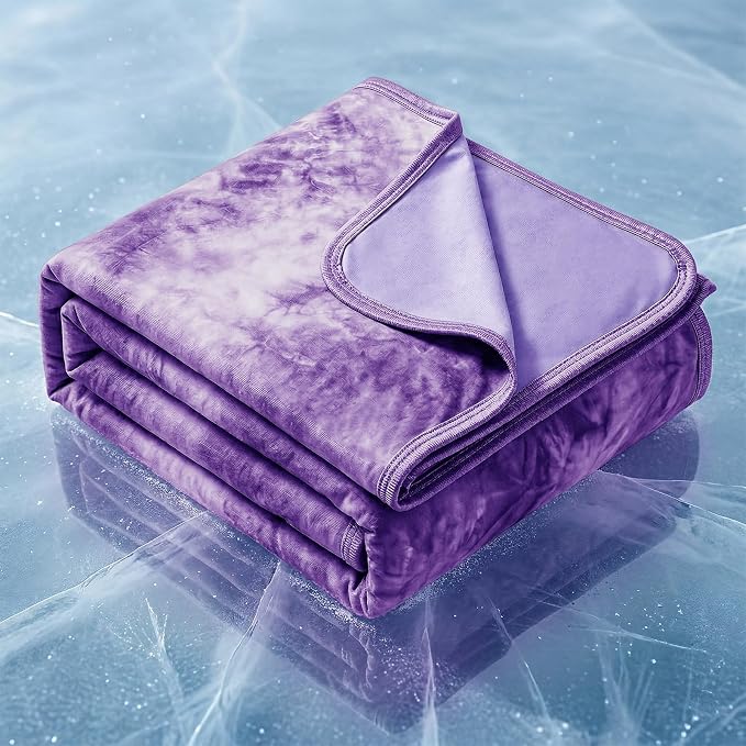 Cooling Blanket 80''x88'' for Hot Sleepers, Arc-Chill Q-Max>0.35 Double Sided Cold Blankets for Night Sweats, Cool Soft Lightweight Summer Blanket for Sofa Bed Couch, Gifts for Women Queen