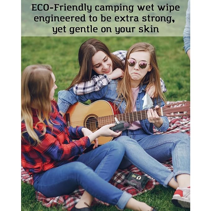 Combat Wipes Gaia - Feminine Hygiene Outdoor Wet Wipes - Extra Thick, Ultralight, Biodegradable, pH Balanced Cloths for Women (50 (Count (Pack of 2))