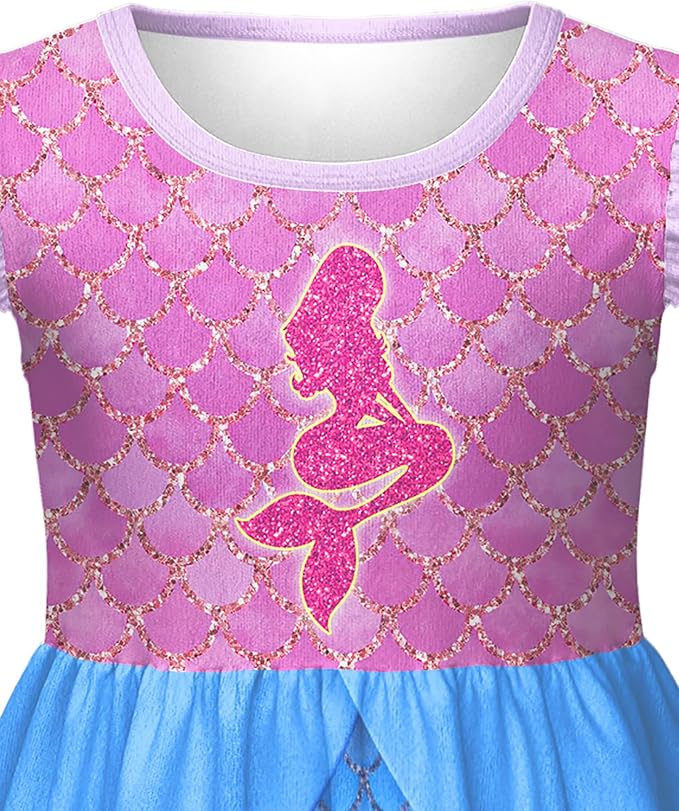 LQSZ Doll and Girl Matching Princess Dress Outfits for Girls and 18" Matching Doll and Girl Clothes