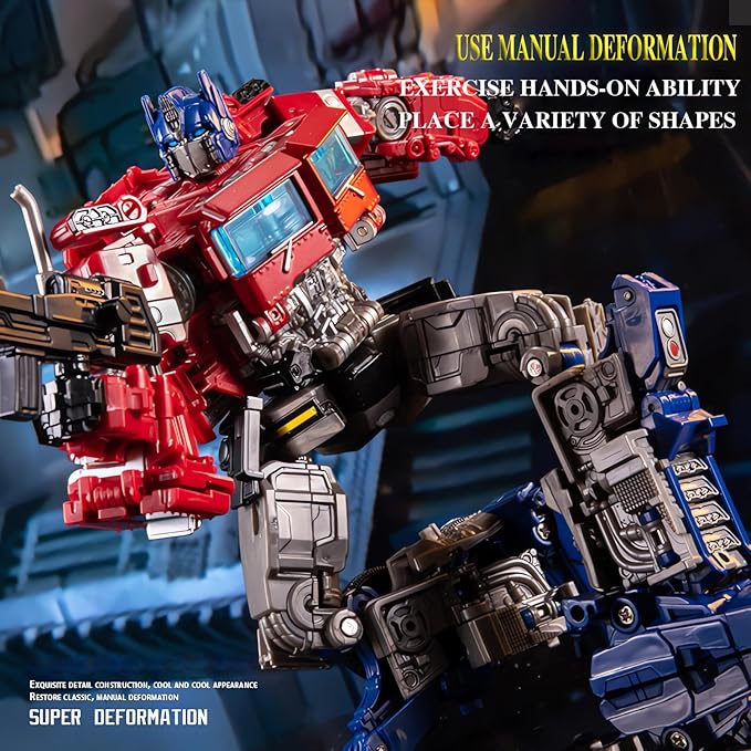 Deformation Robot Toy - Exciting Deformed Car Robot Toys, Perfect Kids Robot Toys, Red Car Action Figure for Kids 3 Years and Up, Durable & Portable Movie Fans Collection Birthday Gift