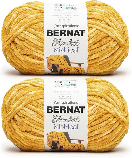 Bernat Blanket Mist-ical Sunshine 2 Pack of 300g Yarn