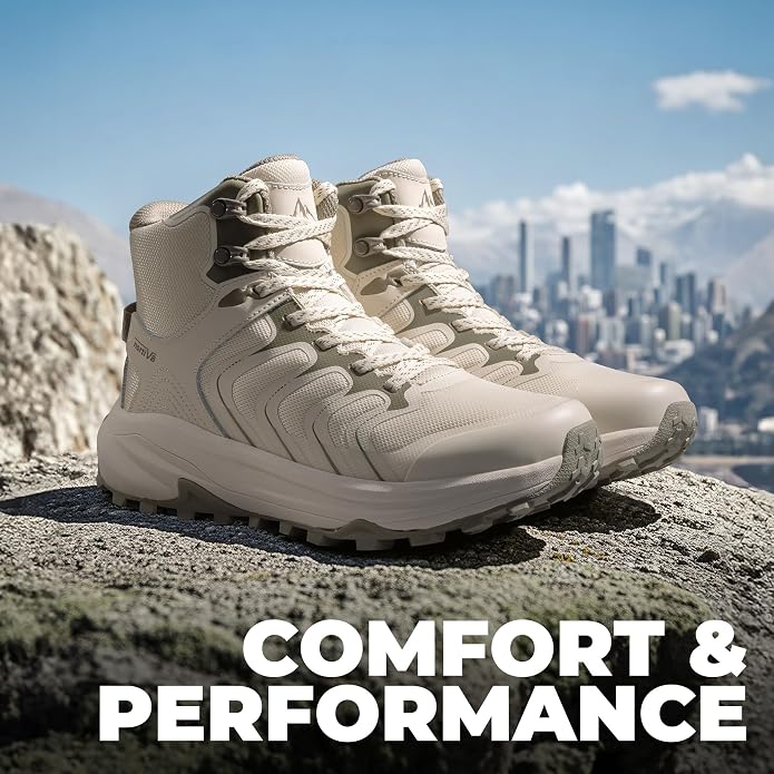 NORTIV 8 Women's Hiking Boots Waterproof with Arch Support Sneakers Walking Outdoor Comfortable Lightweight Boot Echo Mid