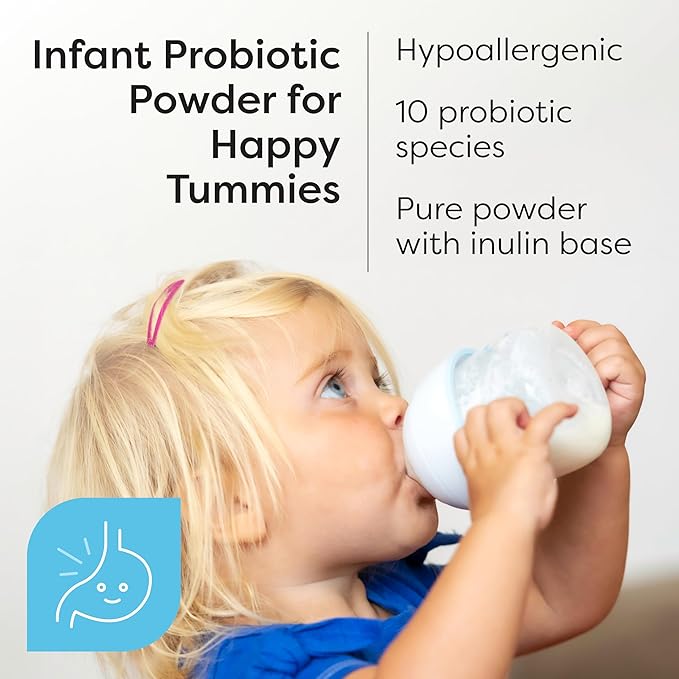 Klaire Labs SFI Health Ther-Biotic Baby - Toddler Probiotic for Kids, Infants & Babies - Microbiome & Bowel Support - Probiotic Powder, Add to Baby Formula, Breast Milk or Solid Food (60 Servings)