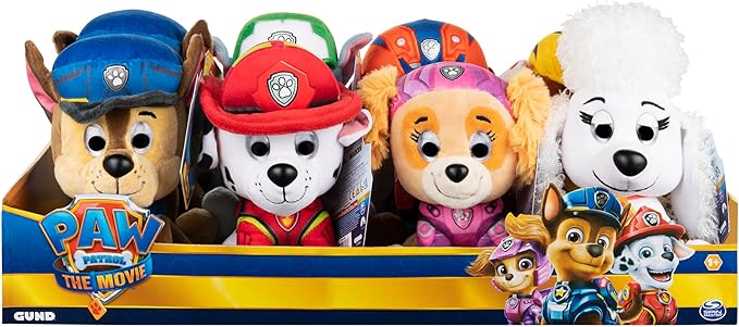LA PAT’ PATROUILLE - PELUCHE GUND 15CM PAW PATROL - Peluche Chiot Pat' Patrouille Taille 15cm - Lavable En Surface - Jouet Premier Age - 6061061 - Jouet Bébé 12Mois et + - Modèle Aléatoire une pièce