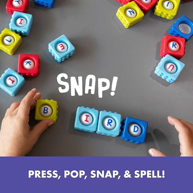 Educational Insights Alphabet BubbleBrix - ABC Learning Toys for Toddlers, Preschool Letter Recognition Blocks, Alphabet Pop It & Fine Motor Manipulatives, Classroom Activities for Kids Ages 3+
