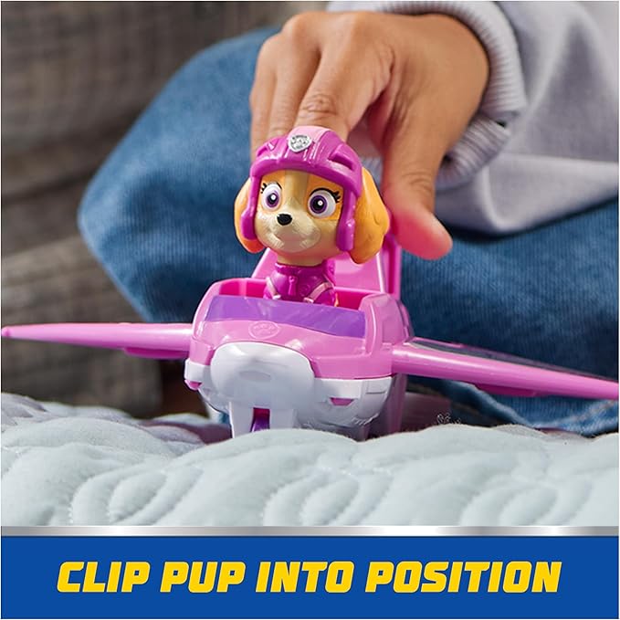 PAW Patrol: Air Rescue Skye Action Figure & Hero Claw Jet Plane with Retractable Claw, Rescue Basket & Bunny, Kids Toys for Boys & Girls Ages 3+