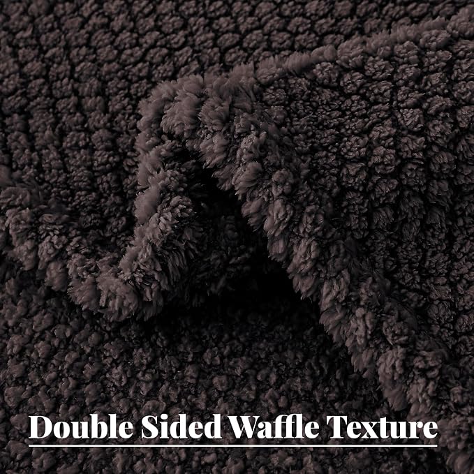 Whale Flotilla Soft Fleece King Size Bed Blanket, Coffee | 90x104 Inch, Suitable for Bed, Fluffy Fuzzy Jacquard Blankets for All Season, Lightweight and Cozy