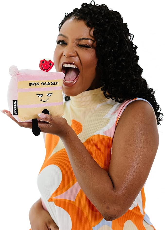 Cake Plushie - Screw Your Diet Funny & Sassy Food Plush Toy for Gifting