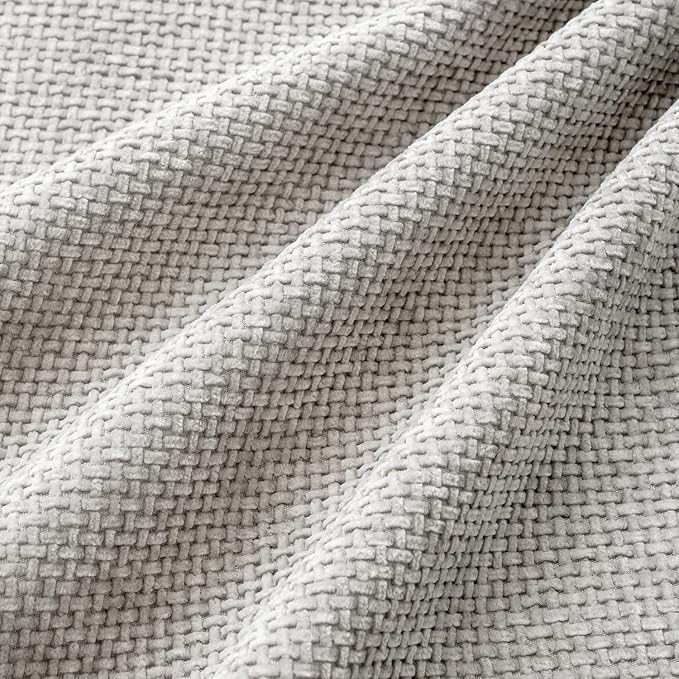 MIULEE Soft Decorative Chenille Pillow Covers Light Gray 18x18 Pack of 4 | Modern Home Decor, All Same Color Set, Couch Throw Pillows, Farmhouse Boho Cushion Covers for Sofa Bed Living Room