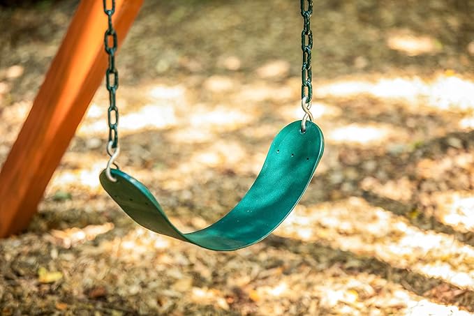 Jack & June Green Belt Playset Swing with 80” Chains Made for 5’ and 6’ Deck Height