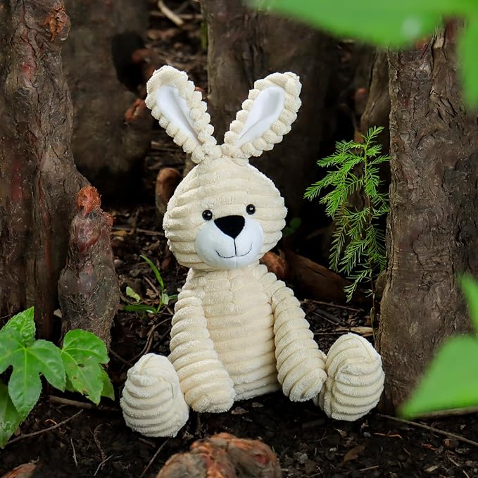 Apricot Lamb Toys Plush Corduroy Rabbit Bunny Stuffed Animal Soft Cuddly Perfect for Child （Medium,12 Inches