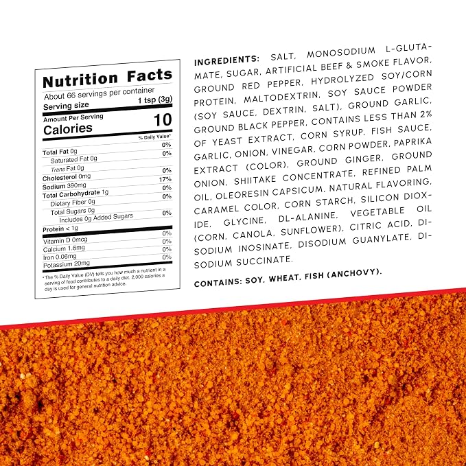 East and Else Korean Spicy Beef Instant Ramen Seasoning Powder, 7 oz, Rich & Savory Broth Soup Base in Resealable Pouch, Instant Noodle Flavor Packet Alternative, Product of Korea