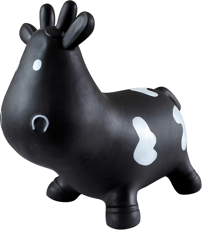 AppleRound Inflatable Ride-on Bouncy Animal Hopper – Horse, Cow or Unicorn – Kids Space Hopper Bouncer with Hand Pump – Jumping Toy for Indoor/Outdoor Play