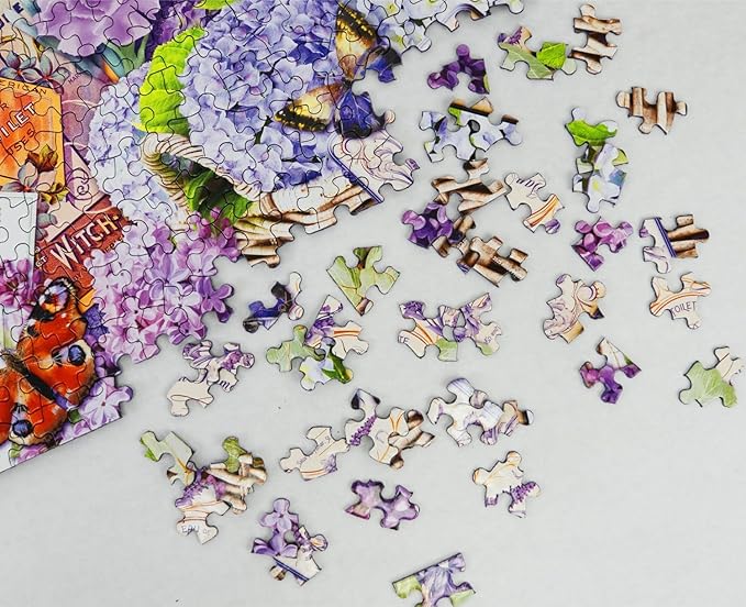 Springbok Purple Passion 1000 Piece Jigsaw Puzzle for Adults - Floral Collage - Unique Cut Pieces - Made in USA