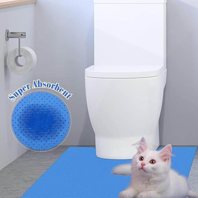 Upgraded 25 Pack Disposable Toilet Mats,Super Absorbent & Non-Slip Pads for Bathroom Floor,U-Shaped Toilet Training Mat for Kids & Adults,Potty Training Rug,Around Toilet Urine Protector 24"x22"