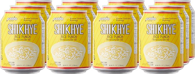 Paldo Rice Punch 238mL X 12 Cans Gift set, clear, 8.04 Fl Oz (Pack of 12)