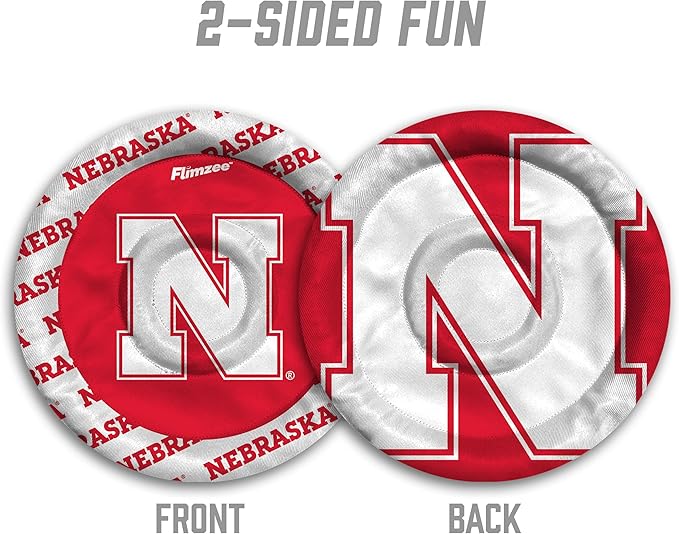 YouTheFan NCAA Nebraska Cornhuskers Flimzee Bean-Bag Flying Disc
