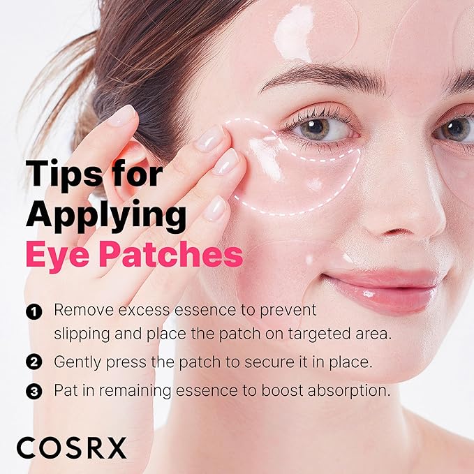 COSRX Peptide Collagen Hydrogel Eye Patch + Snail Mucin Peptide Under Eye Cream, Korean Skin Care