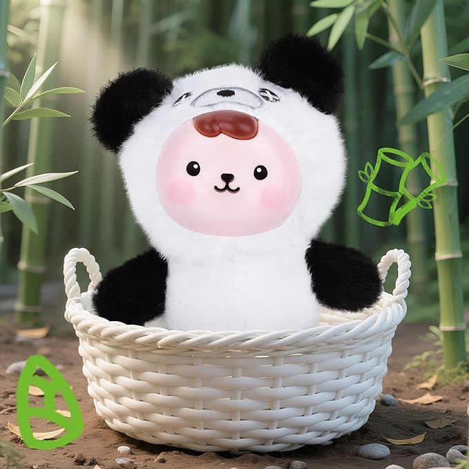 Collectibles Plush Doll, Kawaii Plushies Doll with Vinyl Face Mentl Keyring for Girls Boys, Soft Panda Vinyl Plush Figures Stuffed Animals Gift for Collectible Bag Charm Home Decor Birthday Keychains