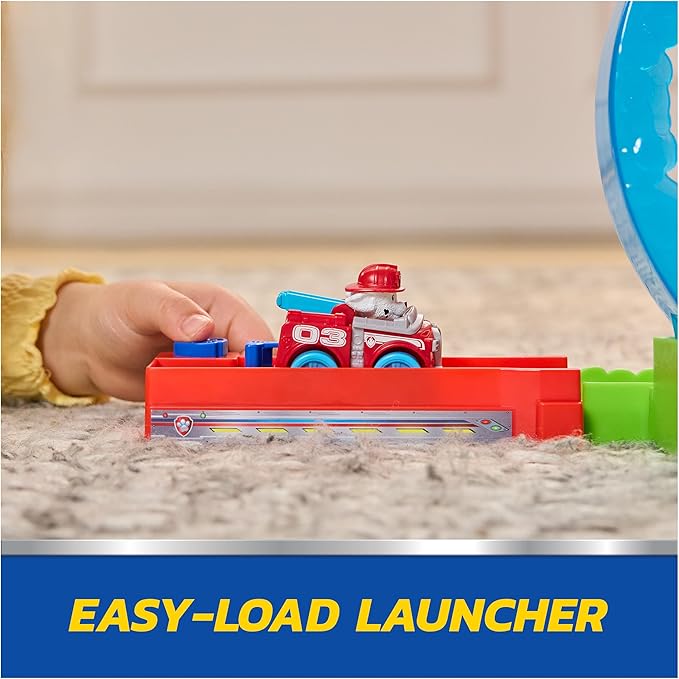 PAW Patrol Pup Squad Rescue Loop, Track Playset with Chase & Marshall Pup Squad Toy Cars & Vehicle Launcher, Kids Toys for Boys & Girls Ages 3 and Up