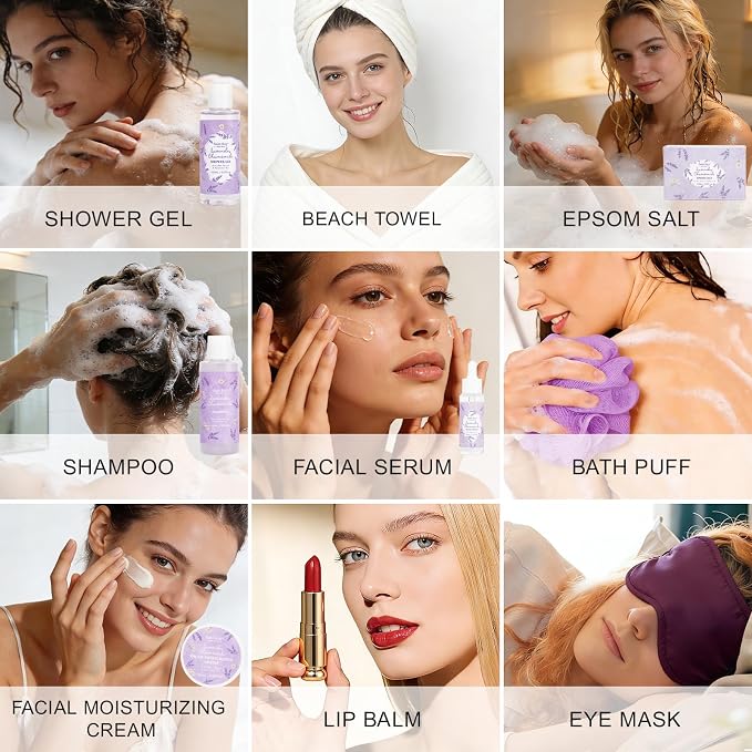 Get Well Soon Gifts for Women, 33 Pcs XXL Bath and Body Gift, Skin Care Set | Self Care Gifts Set, Mother's Day, Birthday, Home Spa Kit, Holiday, Christmas, facial care kit for Mom Her Wife Girlfriend