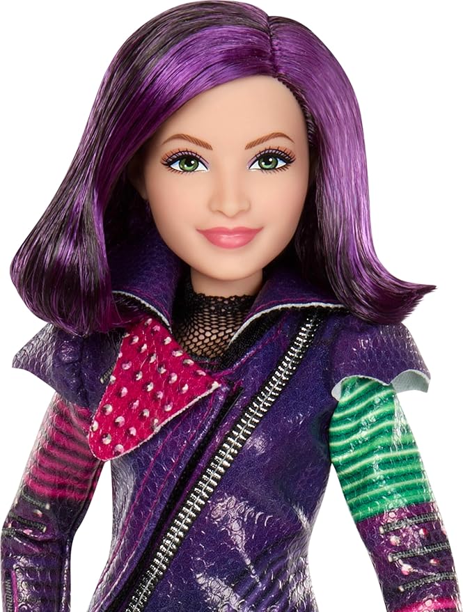 Mattel Descendants Mal Isle of The Lost Tenth Anniversary Fashion Doll with Removable Outfit, Accessory & Bendable Joints, Inspired by The Movies