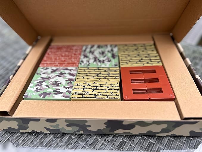 Military Battlefield Base Magnetic Tiles Building Blocks - Army War Themed Playset for Imaginative Military Building and Learning - STEM Education Toy WW1 WW2 - Great Birthday Gift for Boys