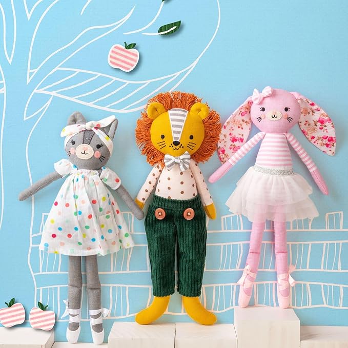 Stephen Joseph, Tiny Dancers Stuffed Doll for Child or Toddler, Toy Room or Kids Bedroom Decor, Fancy Friends Stuffed Animals for Girls & Boys, Gerald Giraffe