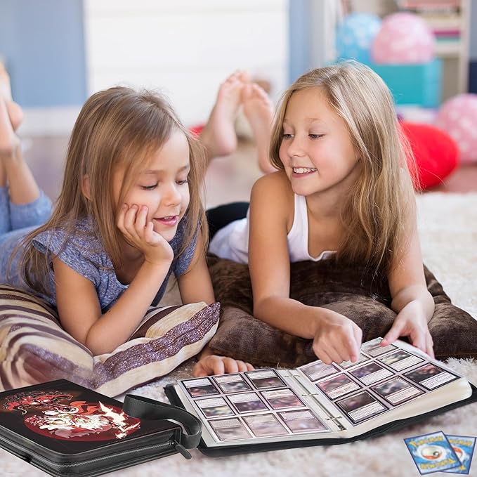 Trading Card Binder for One Piece Card Game,9 Pocket with 50 Sleeves up to 900 Cards One Piece TCG Card Binder,Waterproof Card Storage Bag with Sleeves,one piece for card Display Case