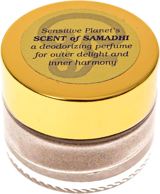 Scent of Samadhi Powder - All-Natural Deodorant and Personal Fragrance with Sandalwood, Tulsi, Rose and Clove, 2 oz Jar (1-Pack)