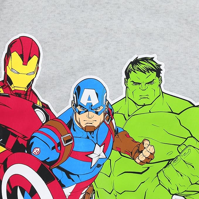 Marvel Avengers Captain America, Ironman, and Hulk Boys 2 Piece Sweatshirt and Pants Set for Toddlers and Big Kids