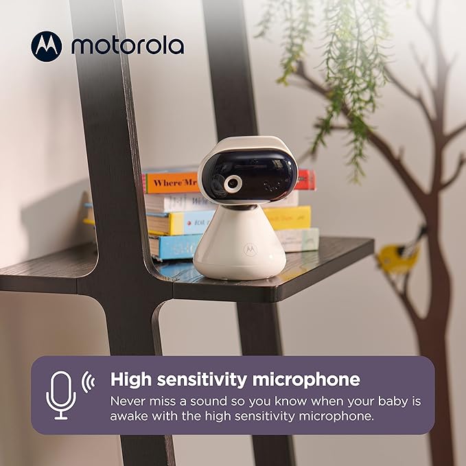 Motorola Nursery Baby Monitor WiFi HD with Camera and Audio, Private Connection, 2-Way Audio, Digital Zoom, Temperature Sensor, Lullabies, Night Vision, PIP1000