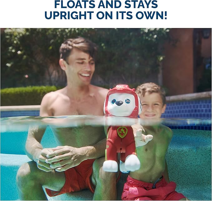 SwimWays Paw Patrol Floatin' Figures, Swimming Pool Accessories & Kids Pool Toys, Paw Patrol Party Supplies & Water Toys for Kids Aged 3 & Up, Chase & Marshall 2-Pack