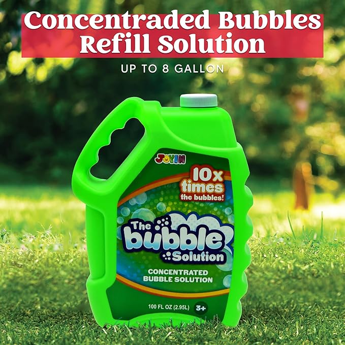 JOYIN 100 Oz Concentrated Bubble Solution (up to 8 Gallon) for Large Party in Summer Celebrations, Party Favor, Bubble Summer Toy, Classroom Prizes, Easter (Green)