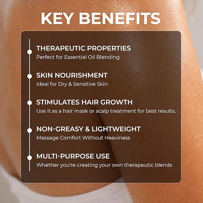 Pursonic Pure Unscented Fractionated Coconut Oil - 8 Oz Multipurpose Oil for Skin, Hair, Body Massage & Makeup Removal - Carrier Oil for Essential Oils and Aromatherapy