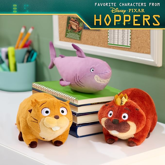 Disney and Pixar's Hoppers Small Plush - Mabel Beaver Soft Toy for Kids and Movie Fans, Inspired by The Hoppers Movie, Kids Toys for Ages 3 Up by Just Play