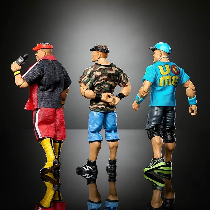 WWE Elite Collection John Cena 3-Pack, Collectible Set of 6-inch Action Figures with Articulation