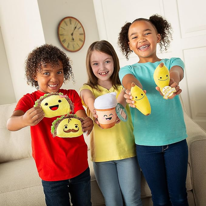 Fun Express Taco Plush Set of 12 - Cute Small Stuffed Animals Food Plushies for Taco Party Decorations | Fiesta Party Favors & Mexican Toys for Kids Birthday Celebrations | 5 Inch Soft Plush Food
